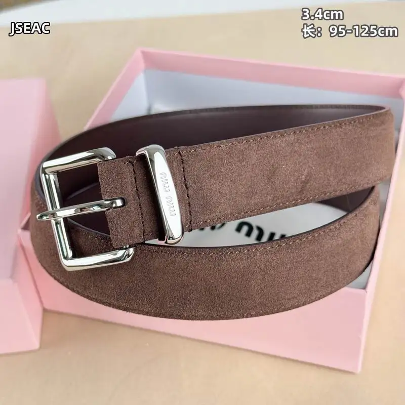 MIumiu belt 34mmX95-125cm 8L14